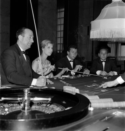 Casino van Venetië, de roulettetafel, Lido di Venezia - jaren 1960 door Unbekannt