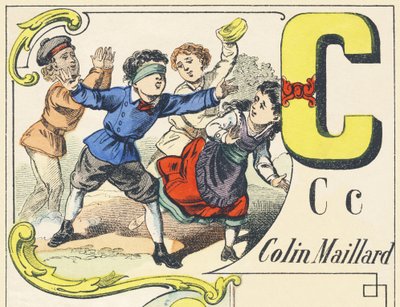 C: blindemannetje - Spelletjes Alfabet, c.1890 door Unbekannt