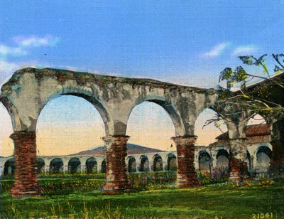 Californië: Bogen van Mission San Juan Capistrano door Unbekannter Künstler