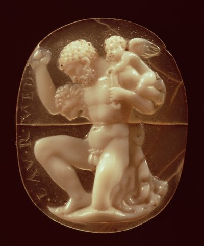 Camee van Hercules Overwonnen door Cupido door Unbekannt