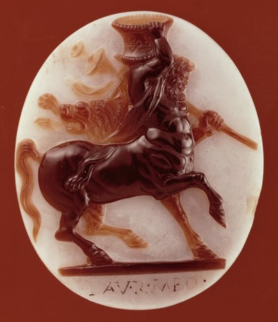 Camee van een centaur die een krater op zijn schouders draagt door Unbekannt