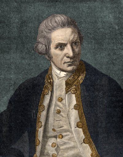 Kapitein James Cook - portret door Unbekannter Künstler