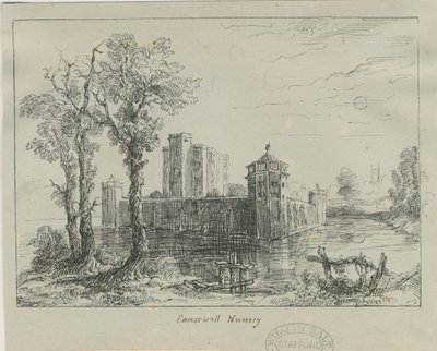 Caverswall Kasteel: inkttekening, nd [?19e eeuw] door Unbekannt