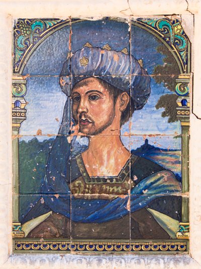 Keramische tegel schilderij op Casa del Rey Moro, het Huis van de Moorse Koning, Ronda, Malaga, Spanje door Unbekannt