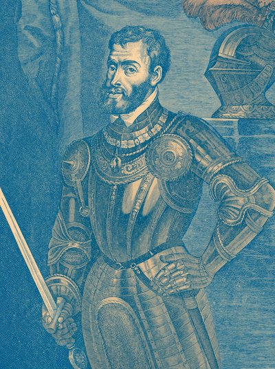 Karel V (1500-58) (gravure) door Lancelot Volders