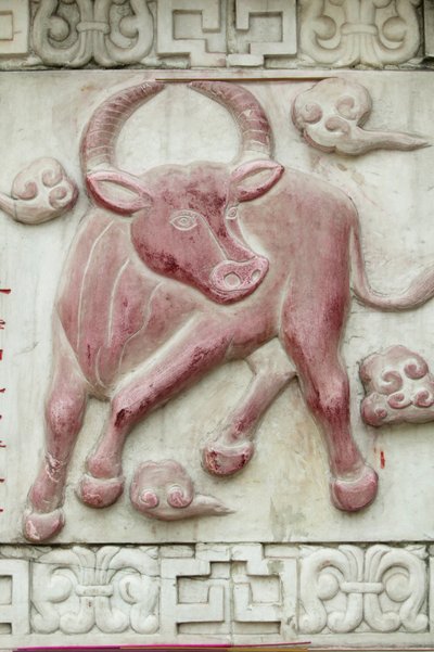 Chinees astrologisch teken. Witte wolkentempel, Peking, China door Unbekannt