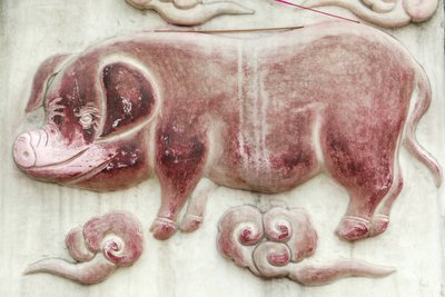 Chinees astrologisch teken. Witte wolkentempel, Peking, China door Unbekannt