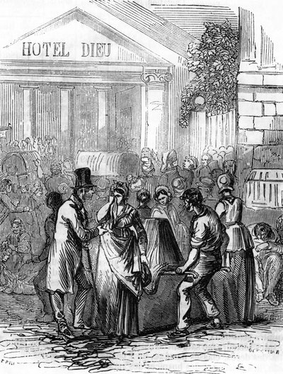 Cholera-epidemie van 1832 in Frankrijk door Unbekannter Künstler