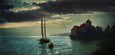 Château de Chillon - het kasteel aan het Meer van Genève (bij Montreux) door Unbekannter Künstler