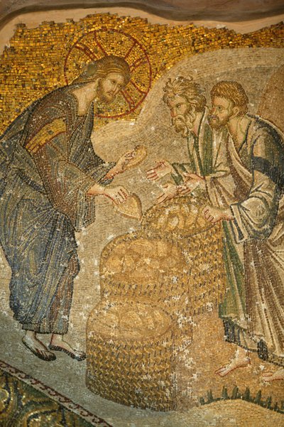 Kerk van de Heiland van Chora, Jezus en het brood door Unbekannt