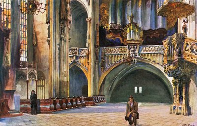 Kerk van St. Stefanus, Wenen, eind 19e/begin 20e eeuw door Unbekannter Künstler