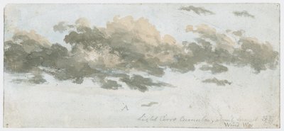 Cirrocumulus, wolkenstudie, ca. 1803-1811 door Unbekannter Künstler