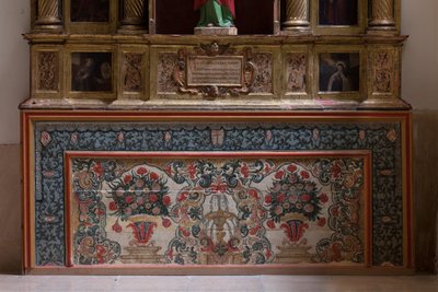Kerk. Interieur. Noordelijke zijbeuk. Altaar (San Jose). Antependium. Olie op hout. 18e eeuw. door Unbekannt