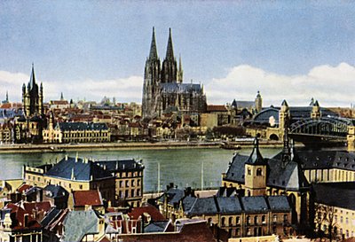 Keulen: kathedraal en stad door Unbekannter Künstler