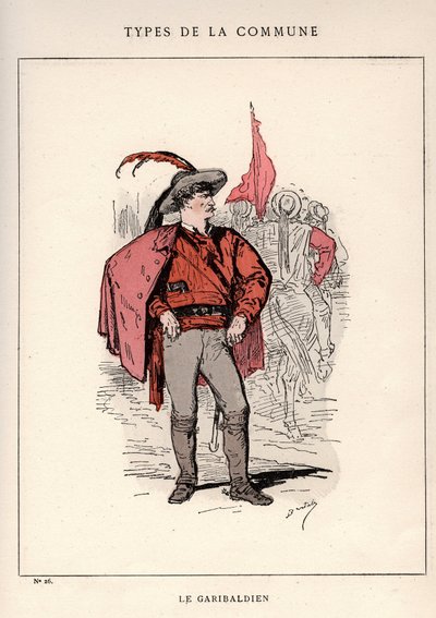 Commune van Parijs: kostuum van LE GARIBALDIEN in 