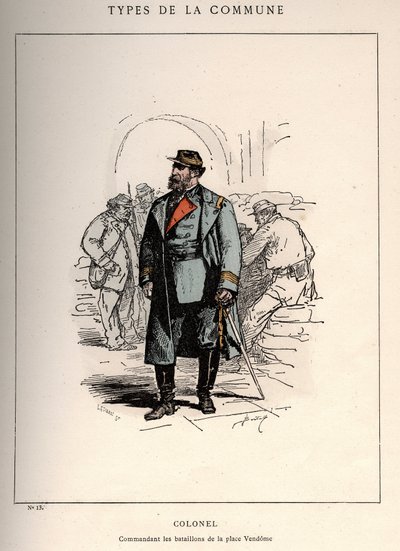 Commune van Parijs: kostuum van KOLONEL COMMANDANT LES BATALLIONS DE LA PLACE VENDOME (13) in 