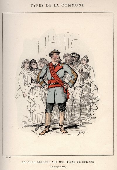 Commune van Parijs: kostuum van KOLONEL DELEGE 