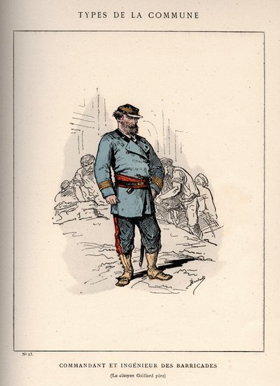 Commune van Parijs: kostuum van COMMANDANT EN INGENIEUR DES BARRICADES (23) in 