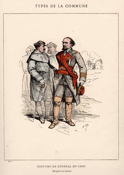 Commune van Parijs: kostuum van GENERAAL IN CHEF in 