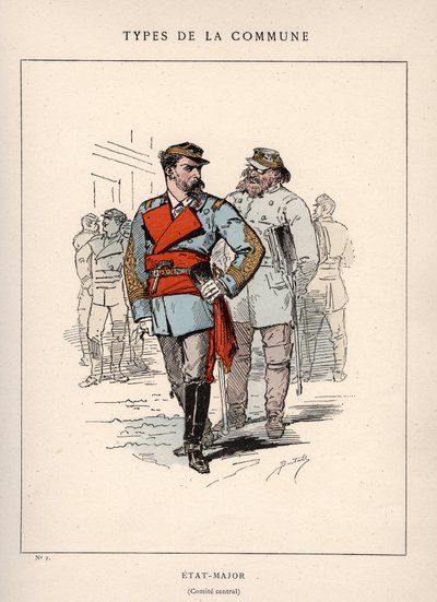 Commune van Parijs: kostuum van ÉTAT-MAJOR (État major) in 