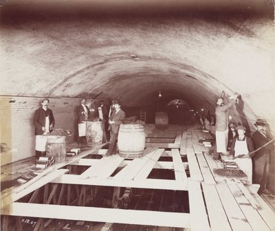 Constructie, Tunnels Constructie van de Rotherhithe Tunnel, Londen door Unbekannt