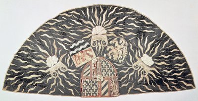 Koorkap van zwart fluweel met aangebrachte borduurwerk met de wapens van de Hertog van Bourgondië, Zuidelijke Nederlanden, ca. 1476 door Unbekannt