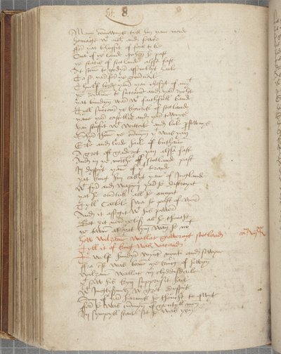 Kopie van de Kroniek van Andrew of Wyntoun, Fol 319 verso, ca. 1550 door Unbekannt