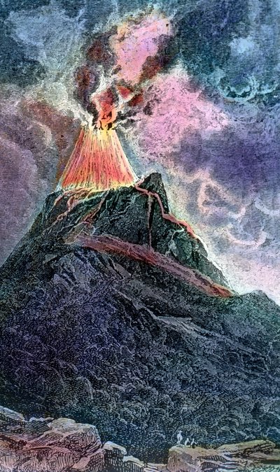 Cotopaxi vulkaan in Ecuador door Unbekannter Künstler