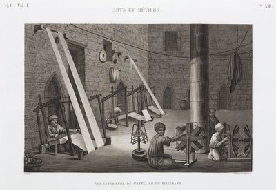 Katoen & Zijde, Weven, Weverswerkplaats, Egypte, ca. 1798 door Unbekannt