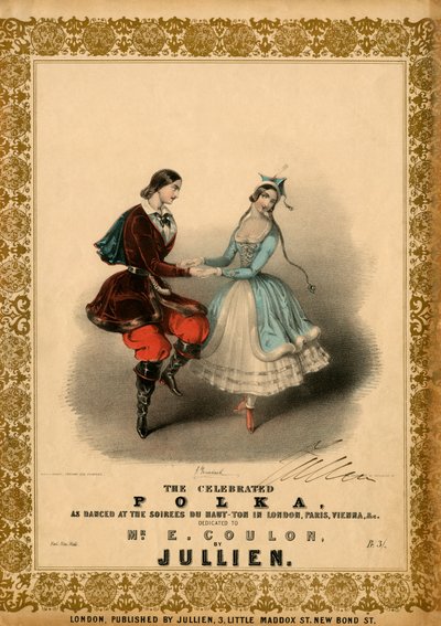 Koppel dat de Polka danst door Unbekannter Künstler