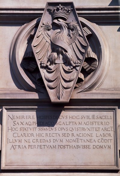 Wapen op het Wawel Koninklijk Kasteel in Krakau, Polen door Benjamin Baud