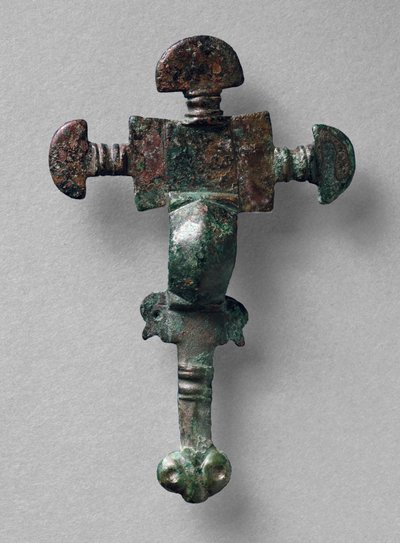 Kruisvormige broche, uit Haslingfield, Cambridgeshire, Angelsaksisch door Unbekannt