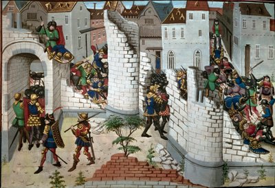 Kruistocht: de verovering van Jeruzalem. (detail) (miniatuur) door Unbekannter Künstler
