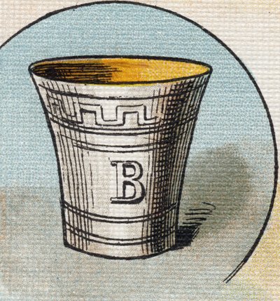 Beker. Gravure in "Alfabet van mijn kleine meisje". Bernardin-Bechet en Fils, boekhandel-uitgevers, Parijs, circa 1895. door Unbekannt