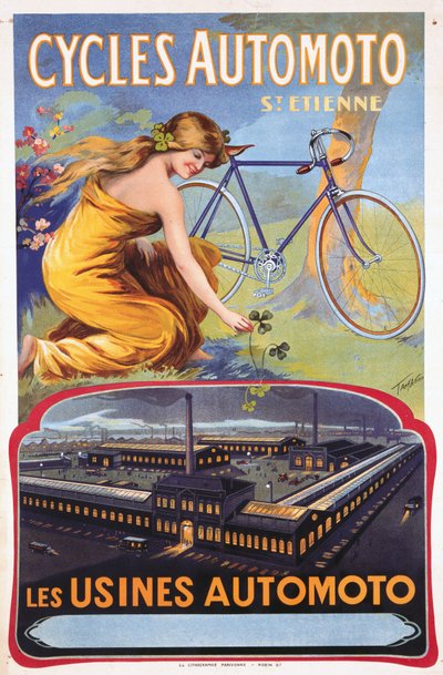 Fietsen Automoto St Etienne - De fabrieken van Automoto, ca. 1914 door Unbekannt