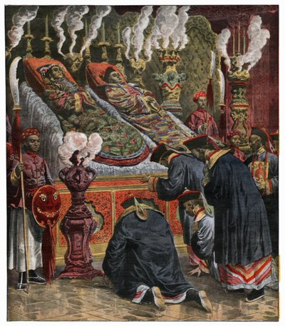 Dood van Cixi en Guangxu door Unbekannter Künstler
