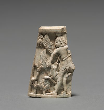 Decoratieve Plaque: Man en griffioen in gevecht, 900-800 v.Chr. door Unbekannt