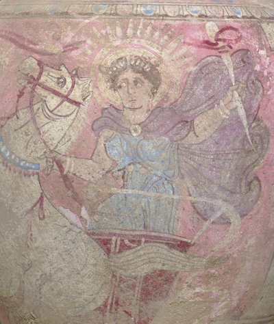 Detail van Canosan polychrome aardewerk oinochoe, Apulië, c. vroege 3e eeuw v.Chr. door Unbekannt