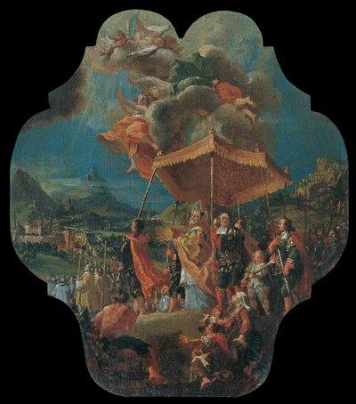 De overdracht van het Allerheiligste van Säben naar Brixen (970 n. Chr.) door Unbekannter Künstler