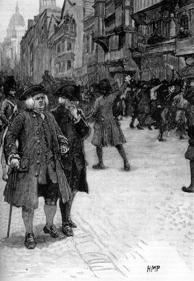 Dr Samuel Johnson bekijkt de Gordon Riots door Unbekannter Künstler