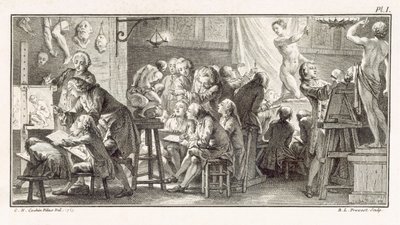 Tekenklas, illustratie uit 