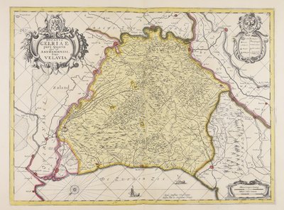 Ducatus Gelriae pars quarta quae est Arnhemiensis siue Velavia door Unbekannter Künstler