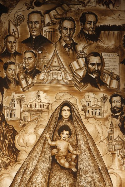 El mural de la Ermita, fresco in Ermita de la Caridad kerk, Miami, Verenigde Staten door Unbekannt