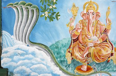 Olifantengod Ganesh, Kathmandu, Nepal door Unbekannt