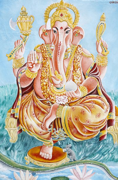 Olifant-hoofdige hindoegod Ganesh, Kathmandu, Nepal door Unbekannt