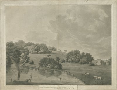 Enville Hall (aquatint gravure) door Unbekannt