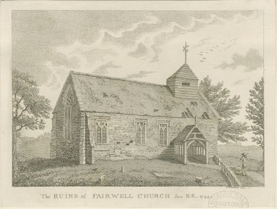 Farewell Kerk: gravure, 1744 door Unbekannt
