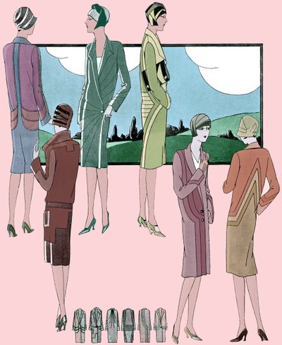 Mode: lichte jassen in de lente van 1928 door Unbekannter Künstler