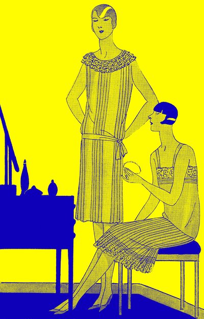 Mode: lingerie in de lente van 1928 door Unbekannter Künstler