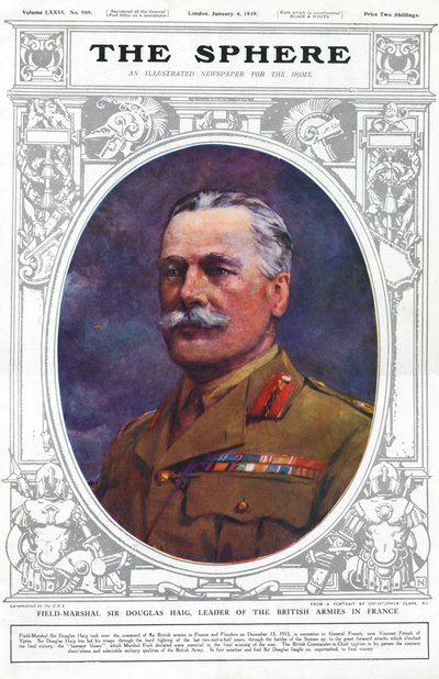 Veldmaarschalk Sir Douglas Haig, leider van de Britse legers in Frankrijk door Unbekannter Künstler